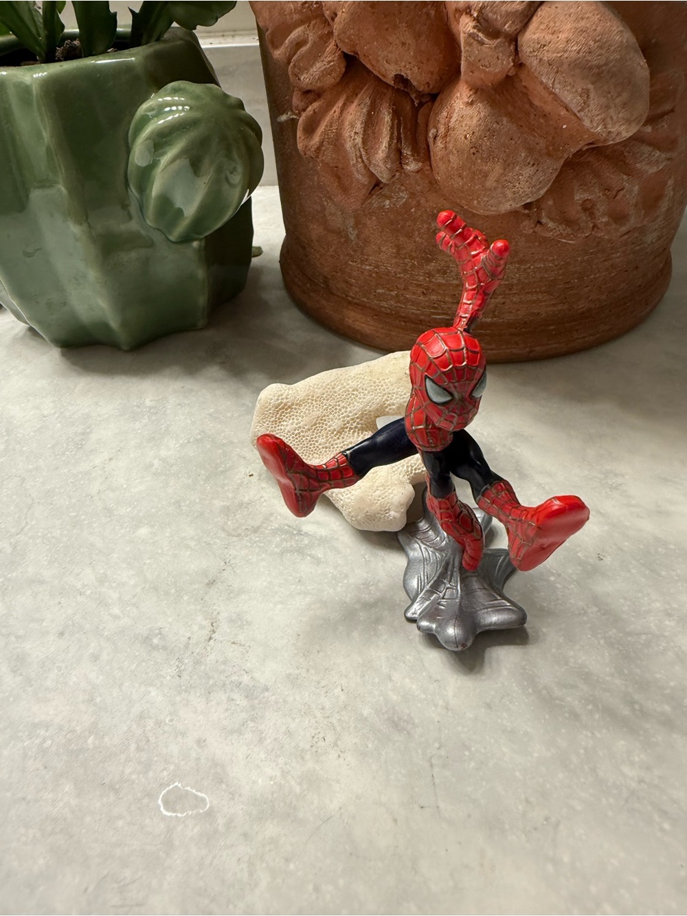 Hasbro Spider-Man Red and Black Poseable Action Figure with Silver Base